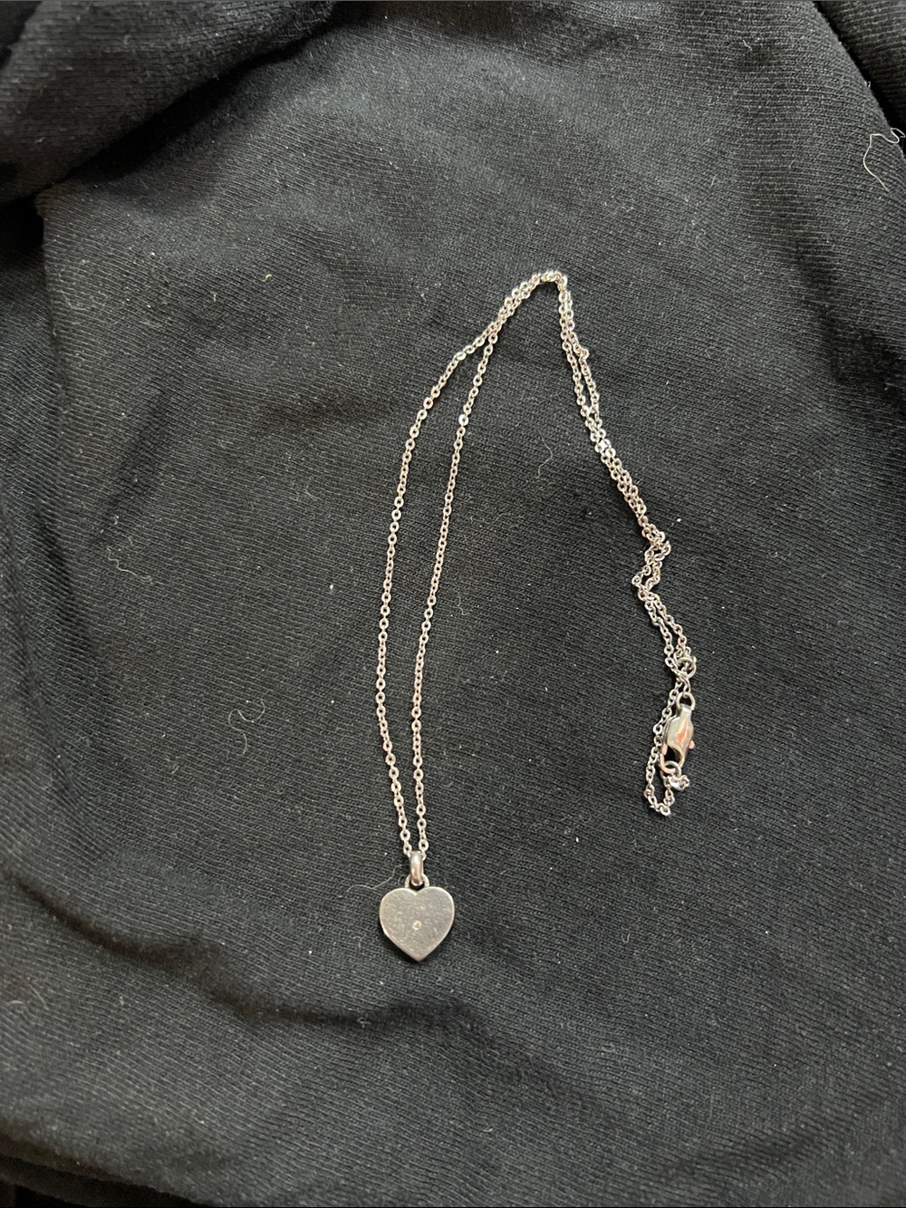 Sterling Silver Micheal Kors Heart Pendant Necklace - Silver